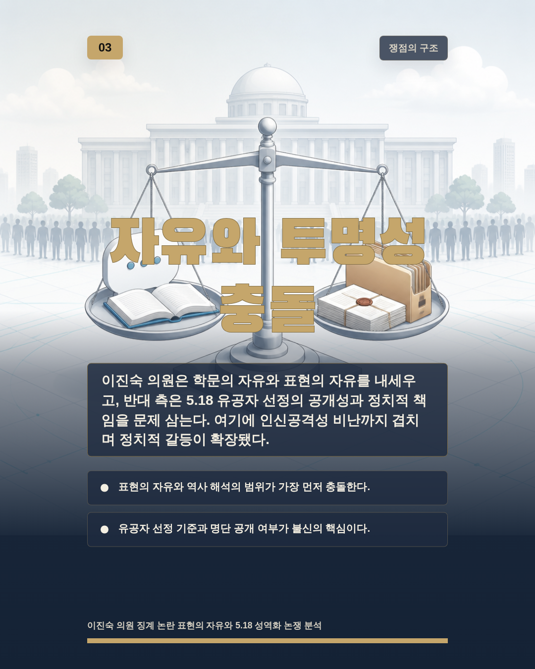 자유와 투명성 충돌