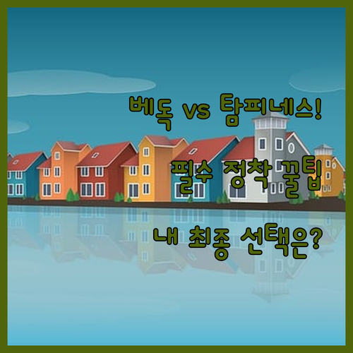 라이프스타일 맞춤 선택 베독 vs 탐..