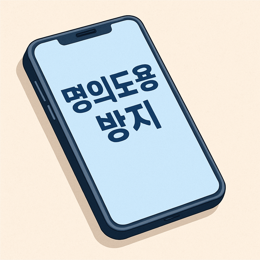 명의도용 방지 서비스 해제 및 설정 변경 방법(2025 최신)