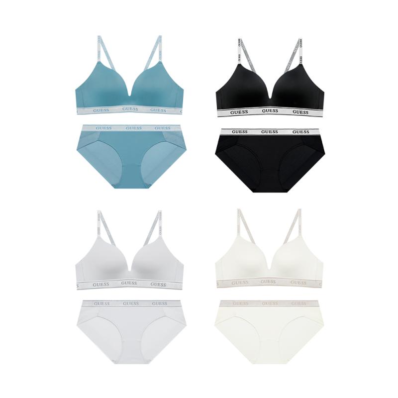 N도착 게스언더웨어 톤온톤 실버밴딩 노와이어 브라 팬티 세트 4 Colors N 392277 OCWRP598SET
