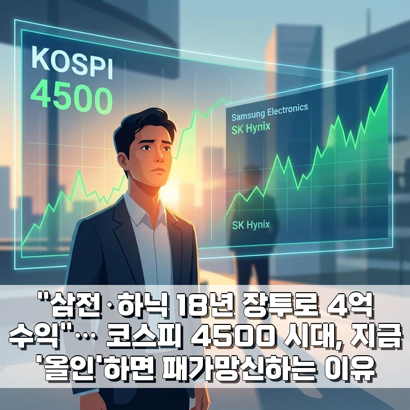 "삼전·하닉 18년 장투로 4억 수익"… 코스피 4500 시대, 지금 '올인'하면 패가망신하는 이유