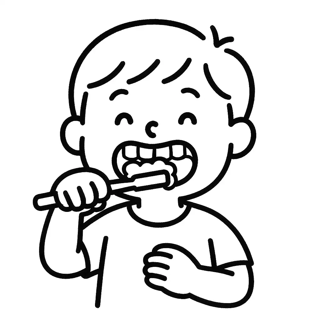 올바른 칫솔질을 설명하는 이미지