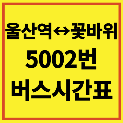 울산 5002번 버스 시간표