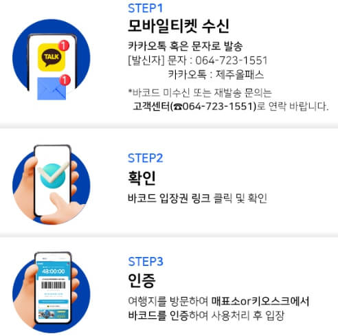 티켓 받는 방법 및 이용방법