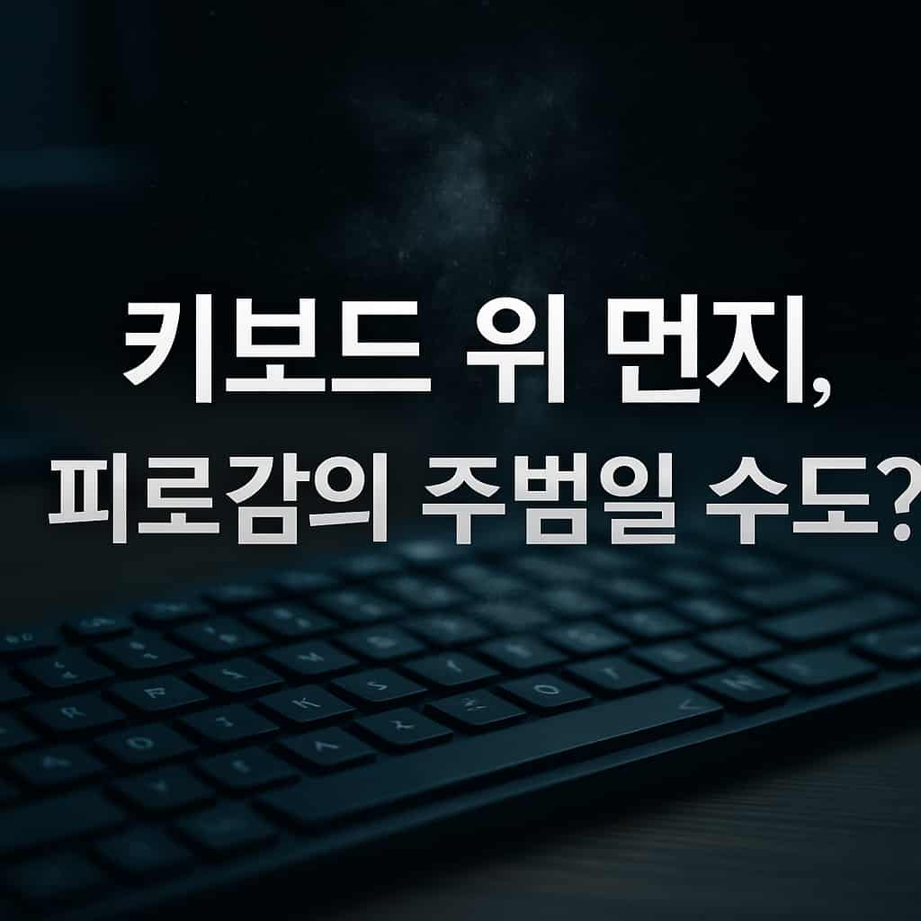 초미세먼지가 쌓인 키보드 이미지