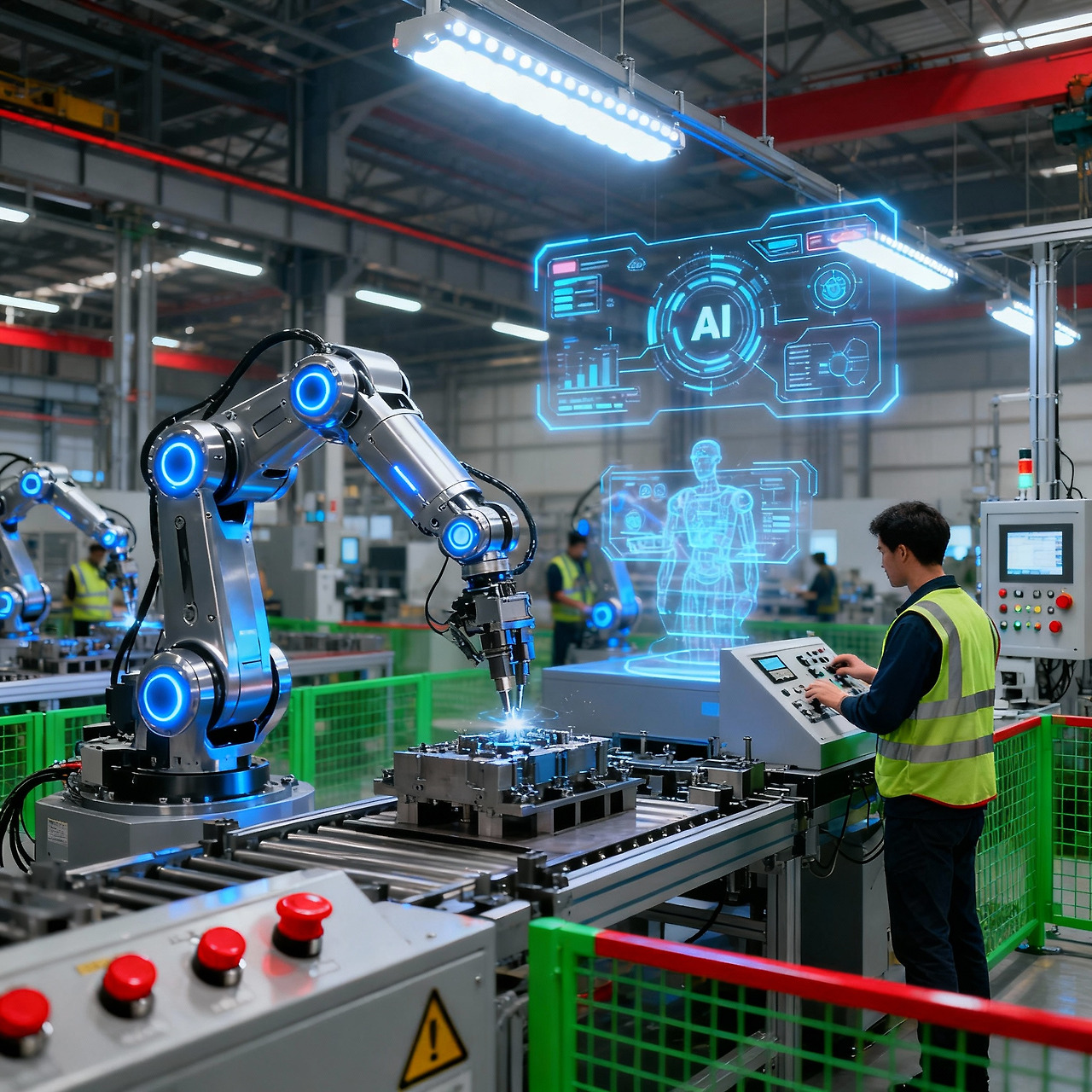 제미나이 로보틱스가 적용된 미래 산업 현장에서의 인간-로봇 협업