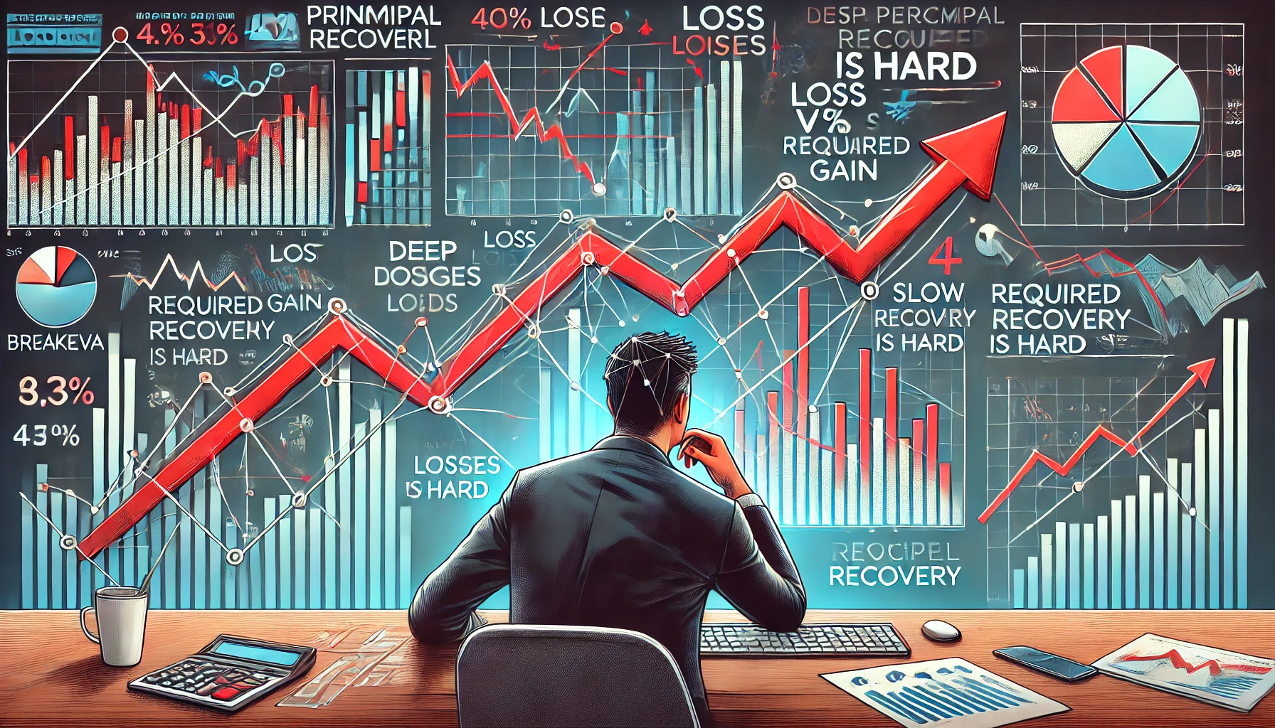 투자 손실 회복률의 함정: 50% 하락 시 100% 상승해야 원금 회복되는 이유