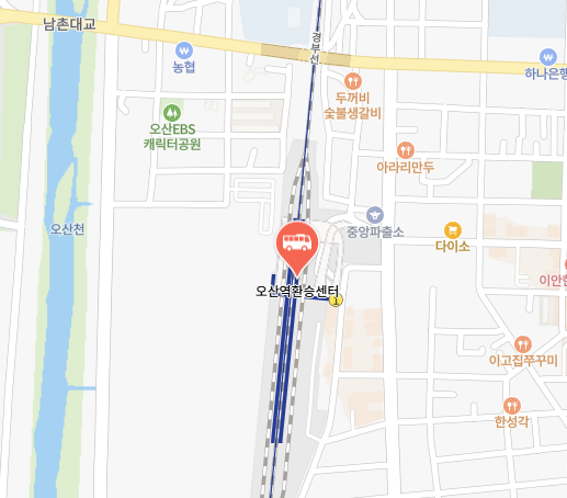 오산역환승센터 위치-지도
