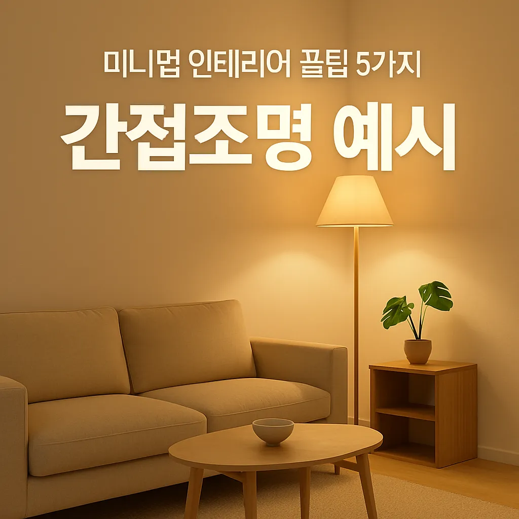 미니멀 인테리어 꿀팁 간접 조명
