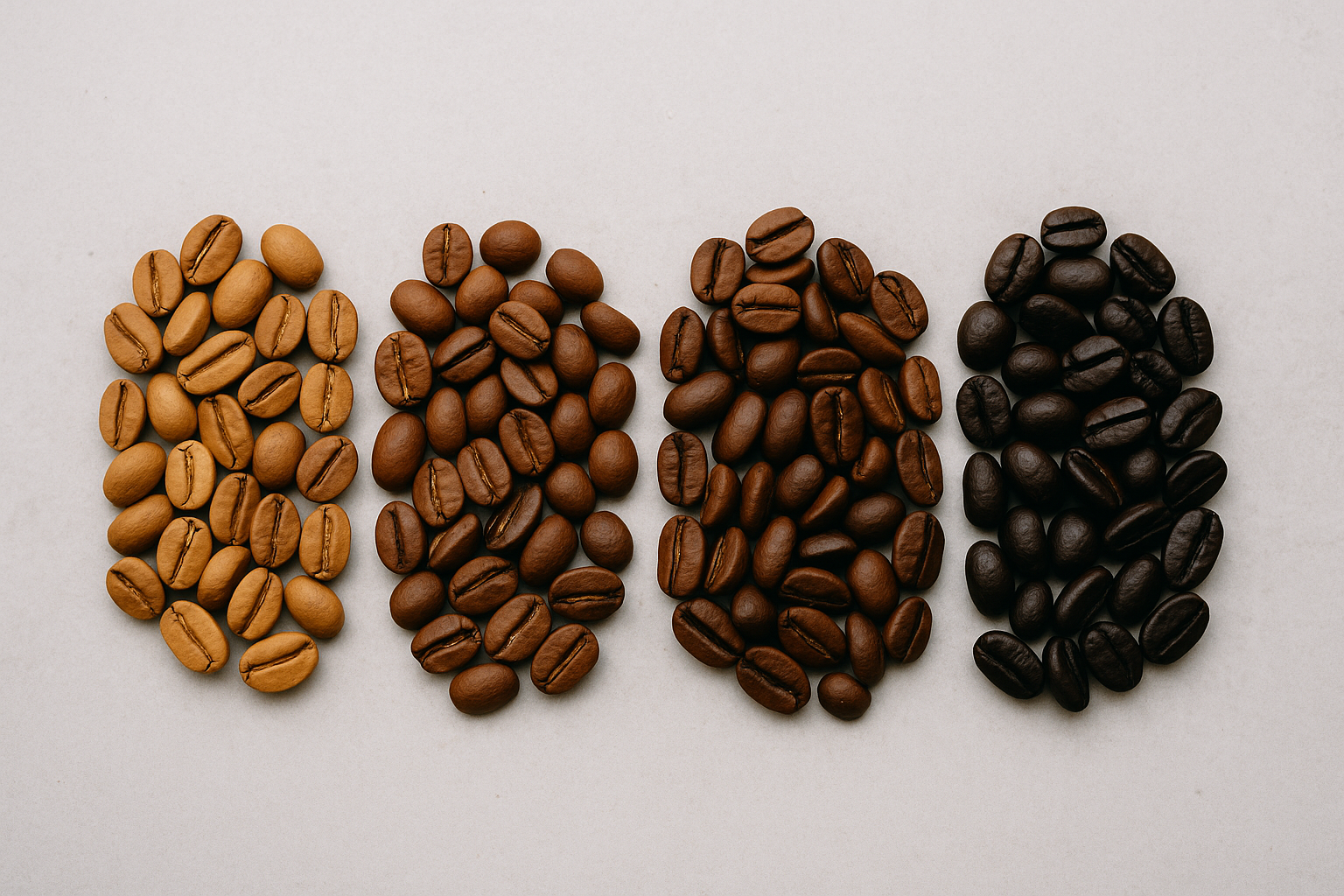 원두 로스팅별 색변화