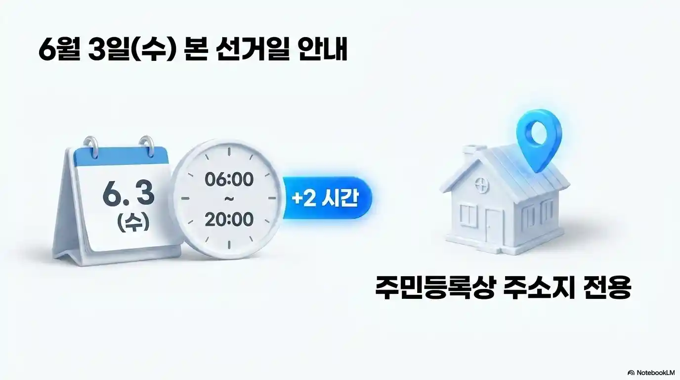 6월 3일 지방선거 본 선거일 안내