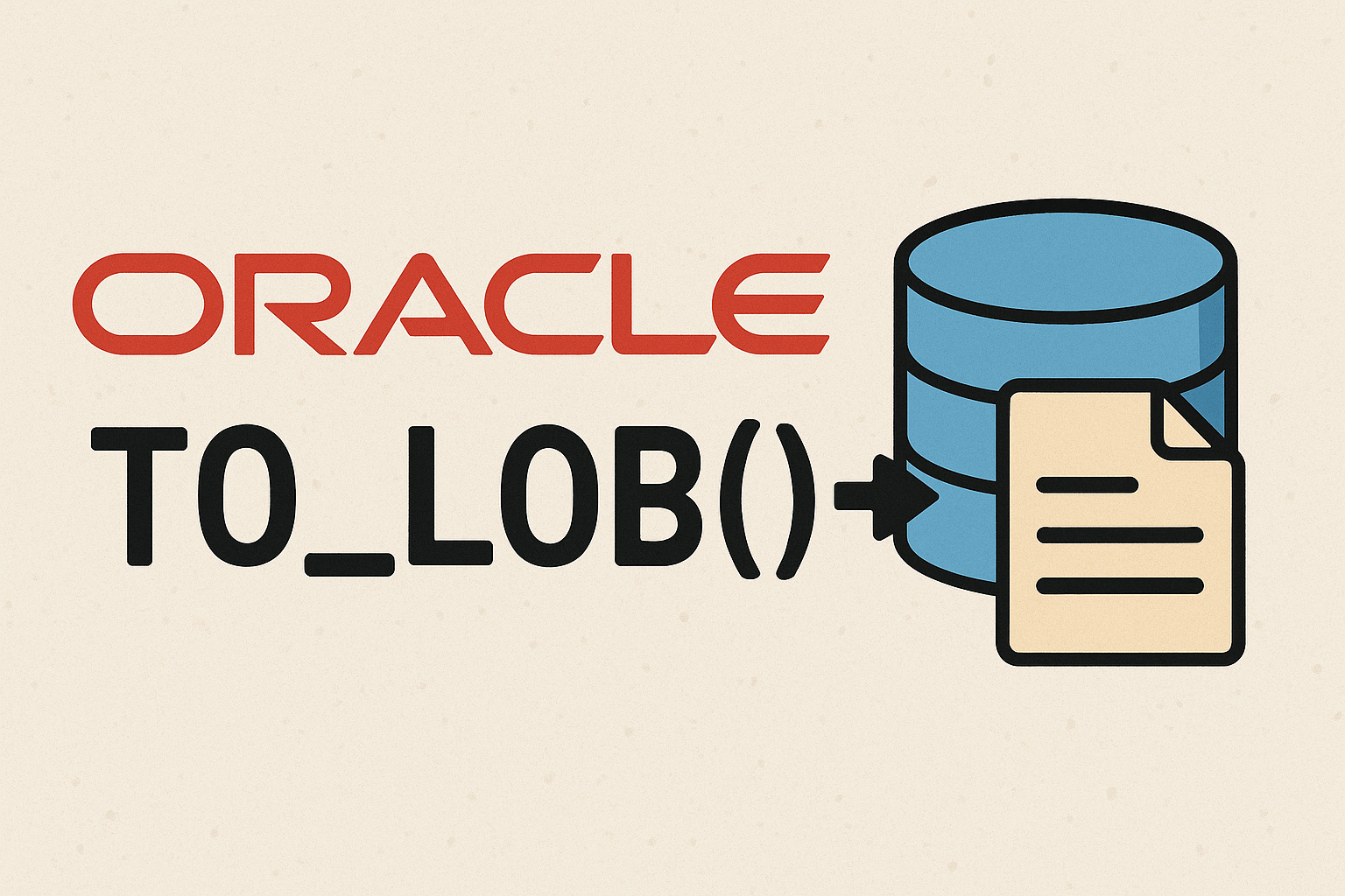 오라클 TO_LOB() 함수로 VARCHAR2를 CLOB으로 변환하는 방법