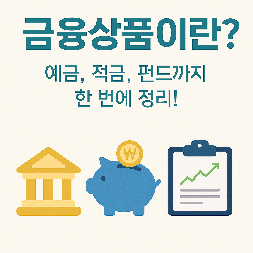 금융상품 종류 예금, 적금, 펀드까지 한 번에 정리!