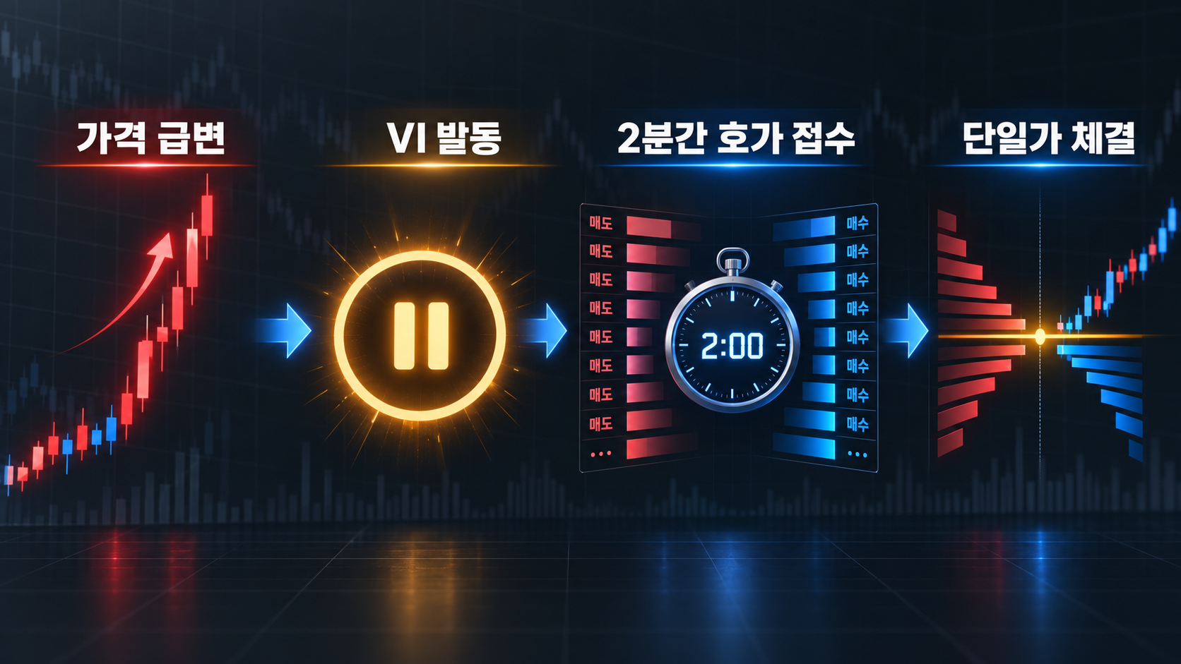 VI 발동 후 2분간 단일가매매가 진행되는 과정
