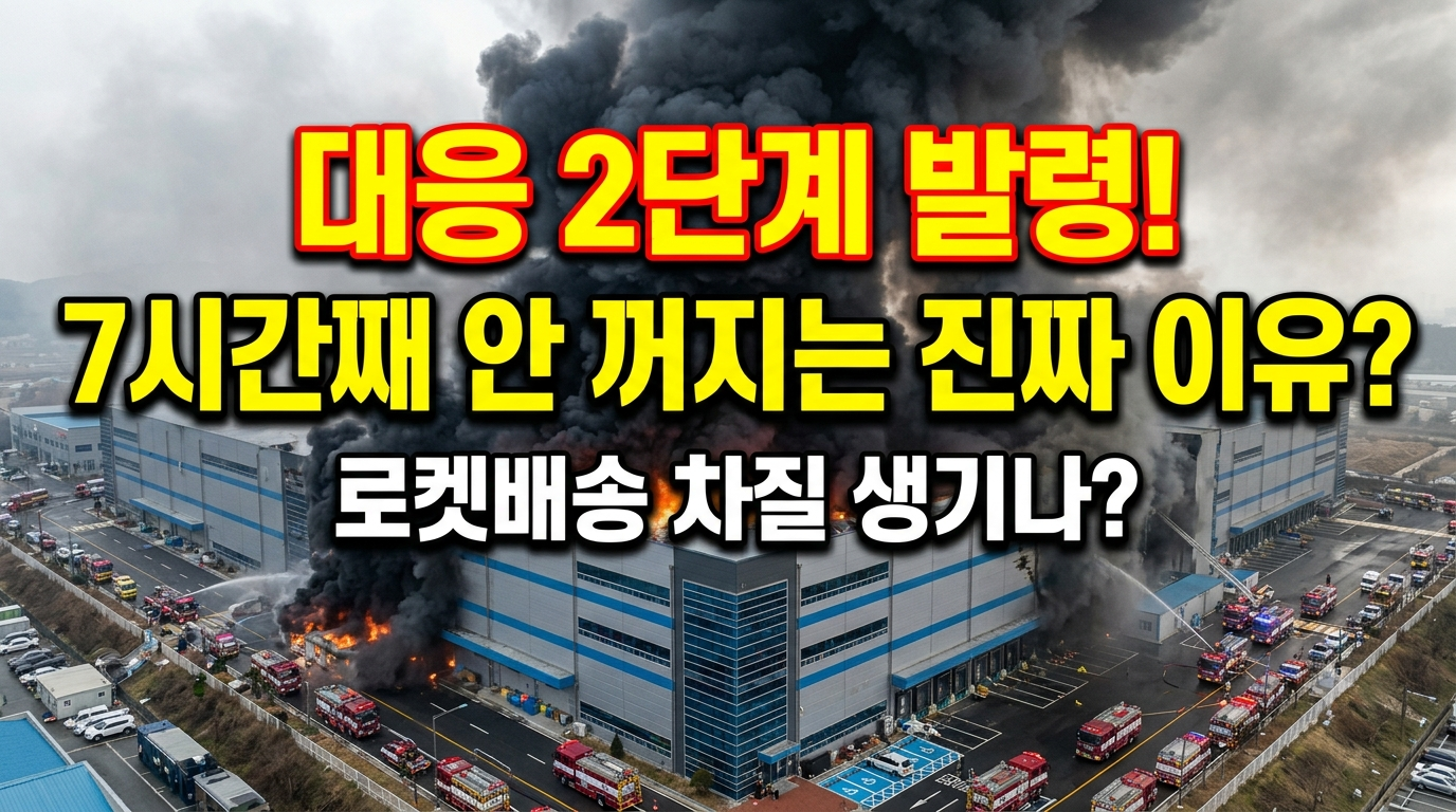 인천 쿠팡 물류센터 화재 대응 2단계 발령!