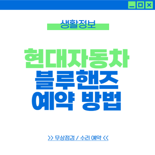 블루핸즈 예약방법