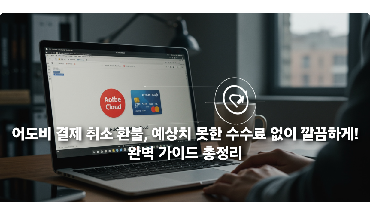 어도비 결제 취소 환불, 예상치 못한 수수료 없이 깔끔하게!