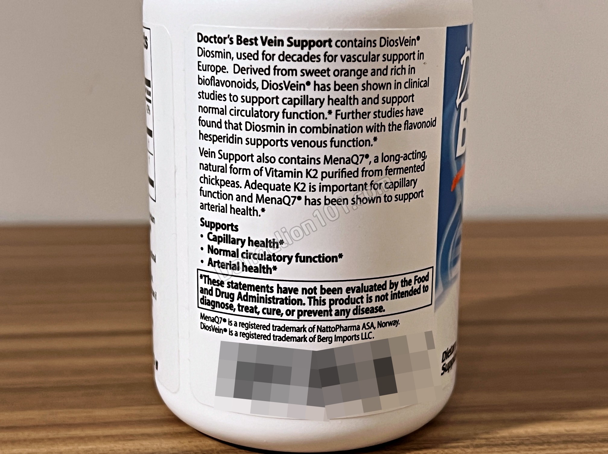 닥터스베스트 베인 서포트 Doctor's BEST Vein Support 효능 및 설명