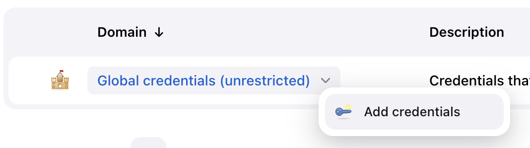 Add credentials