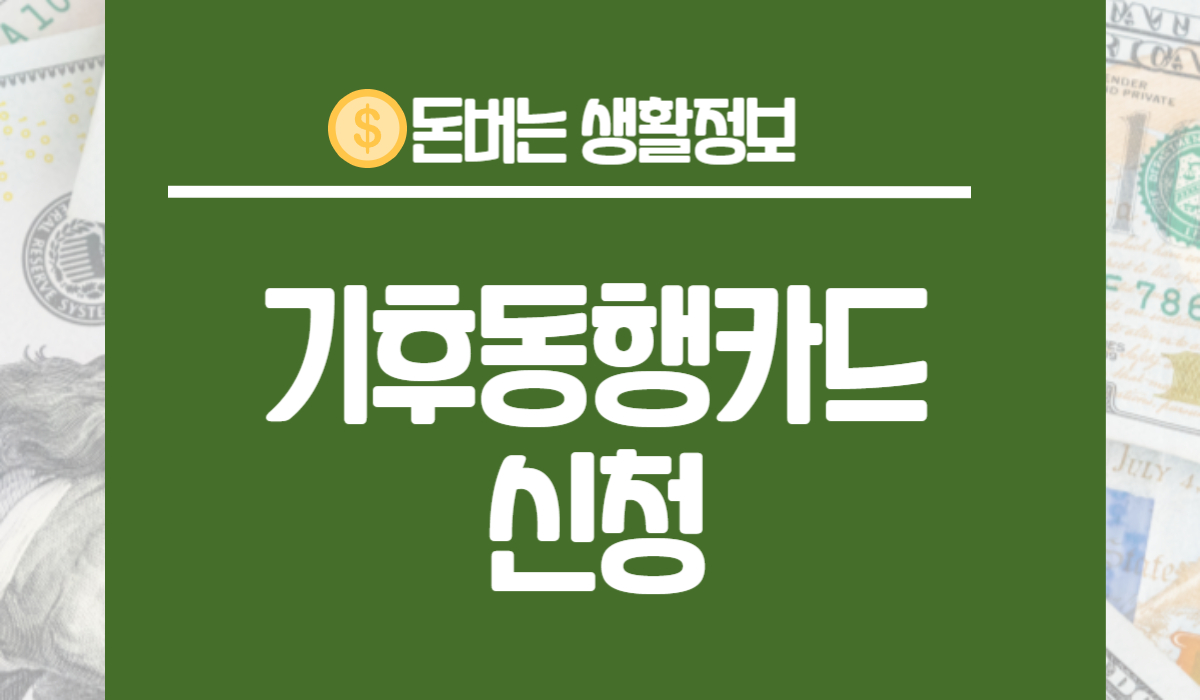 기후동행카드 신청