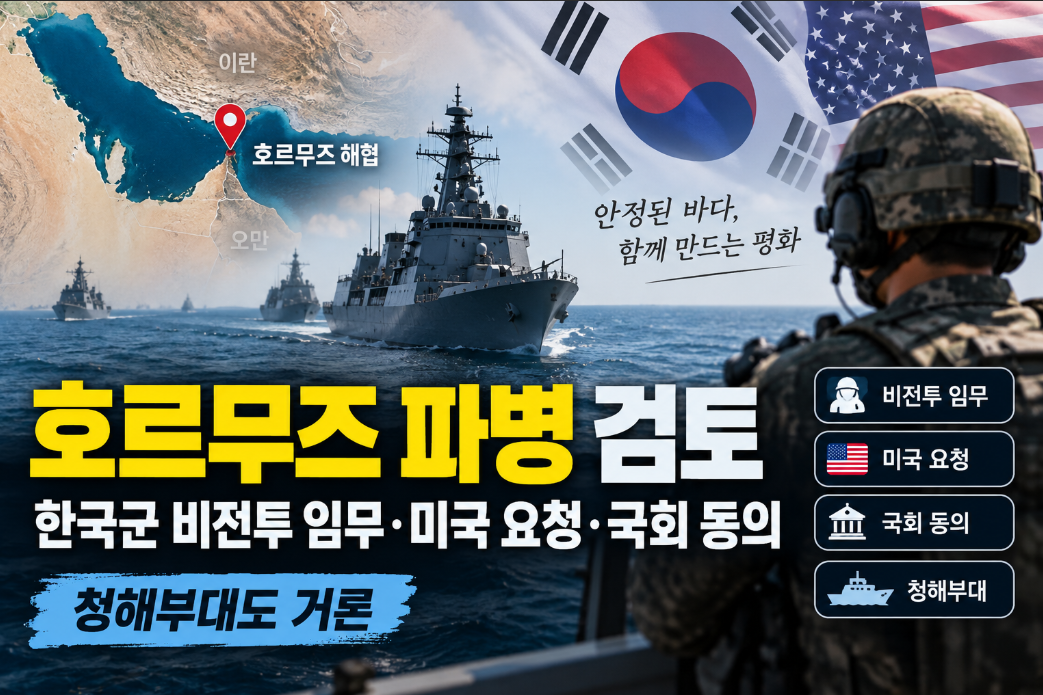 호르무즈 파병 검토|한국군 임무·전투 여부·국회 동의·청해부대