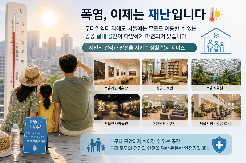 무더위쉼터 말고도 있습니다! 서울 무료 공공 실내 피서지 추천