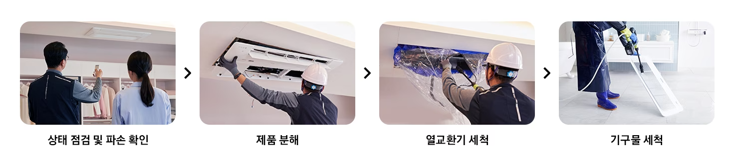 [삼성케어플러스] 전문 세척 과정 정보