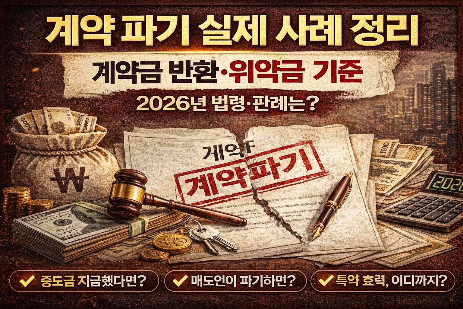 계약_파기_실제_사례_정리｜계약금_반환&middot;위약금_기준