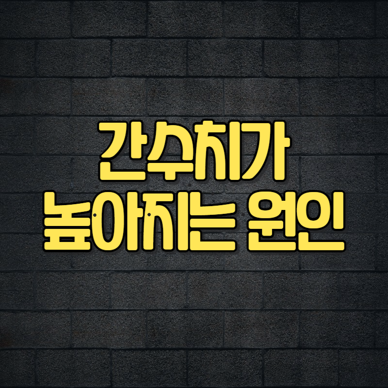 간수치가 높아지는 원인