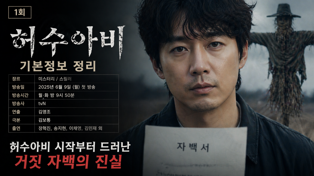 허수아비 1화 기본정보, 거짓 자백의 진실 완벽 정리