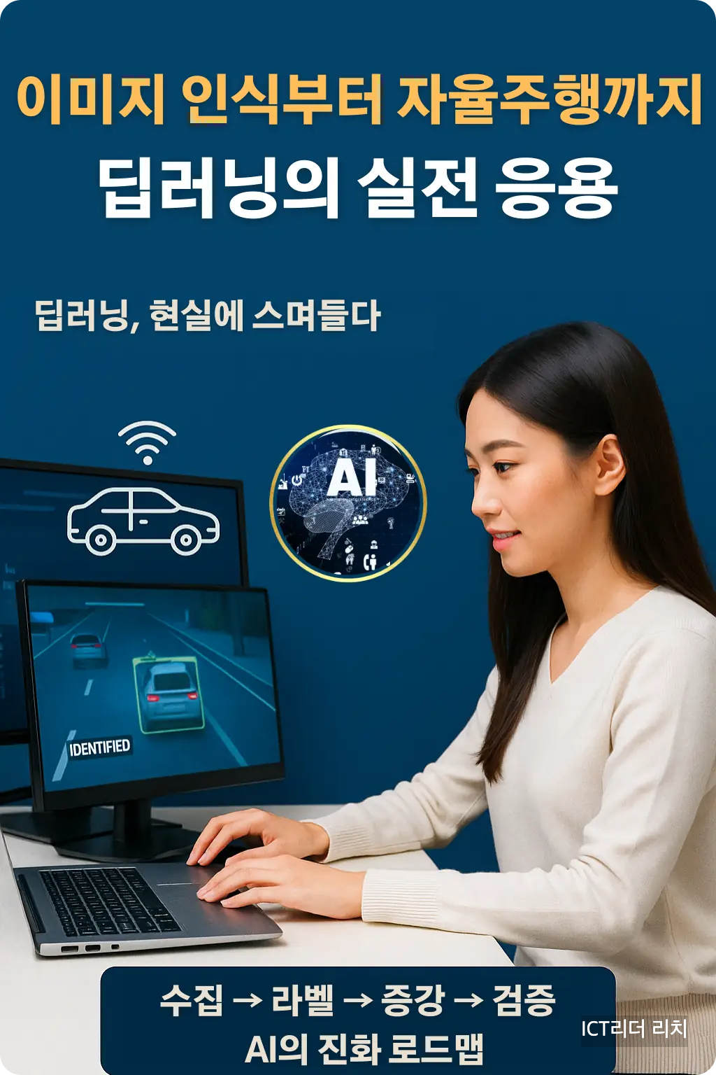 딥러닝 자율주행 인포그래픽 – 여성 전문가 중심