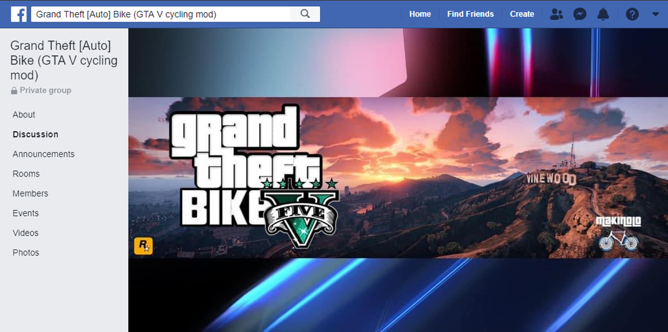 GTA5 로라 라이딩 커뮤니티 예시 화면 - GT Bike V 정보 공유