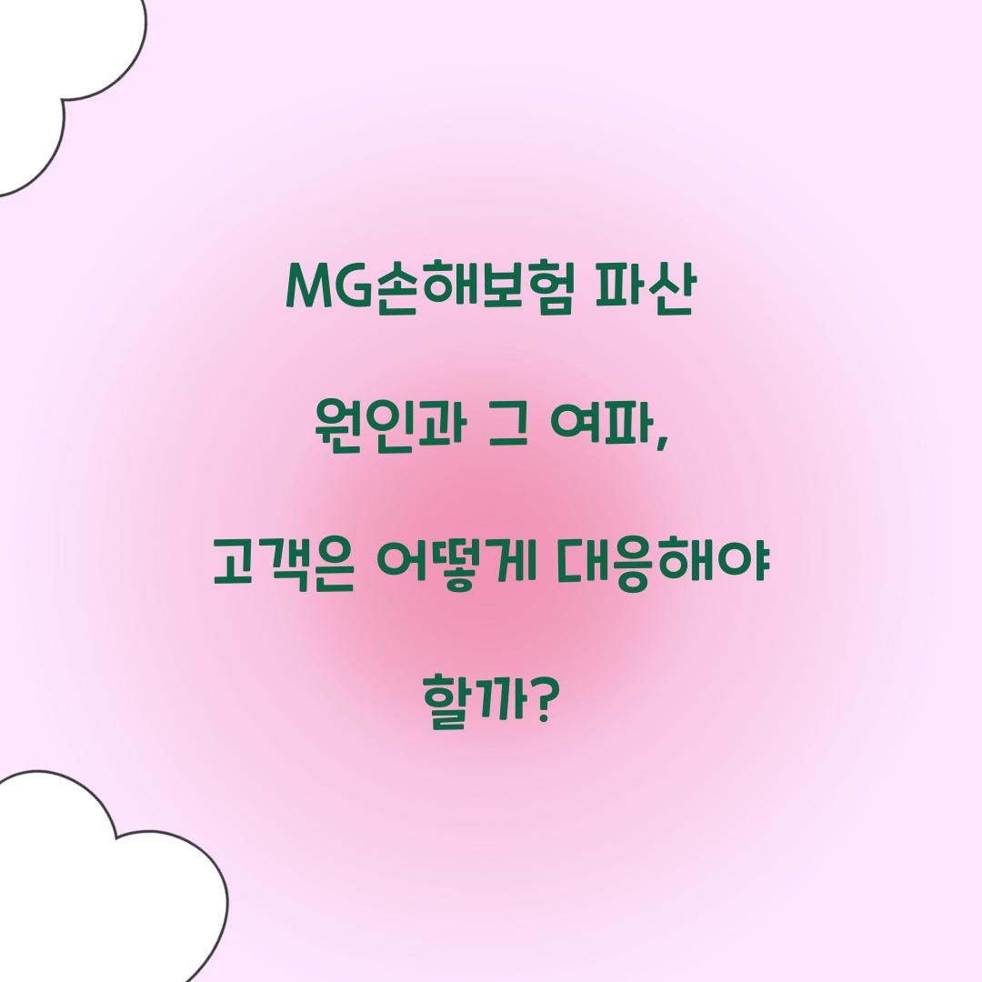 MG손해보험 파산 원인