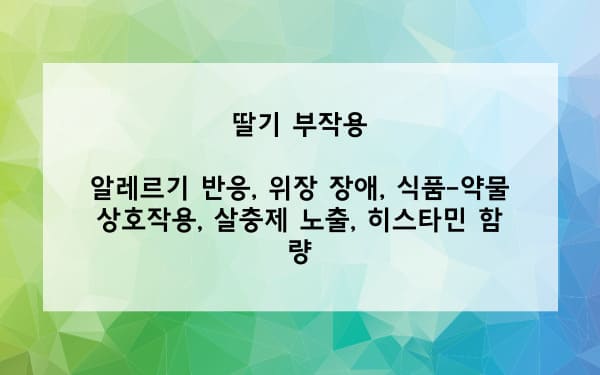 딸기 부작용 사진