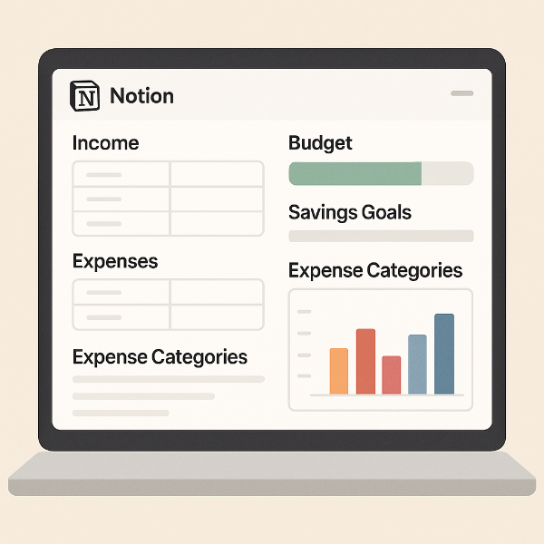 개인 재무 관리, 노션 대시보드 사진