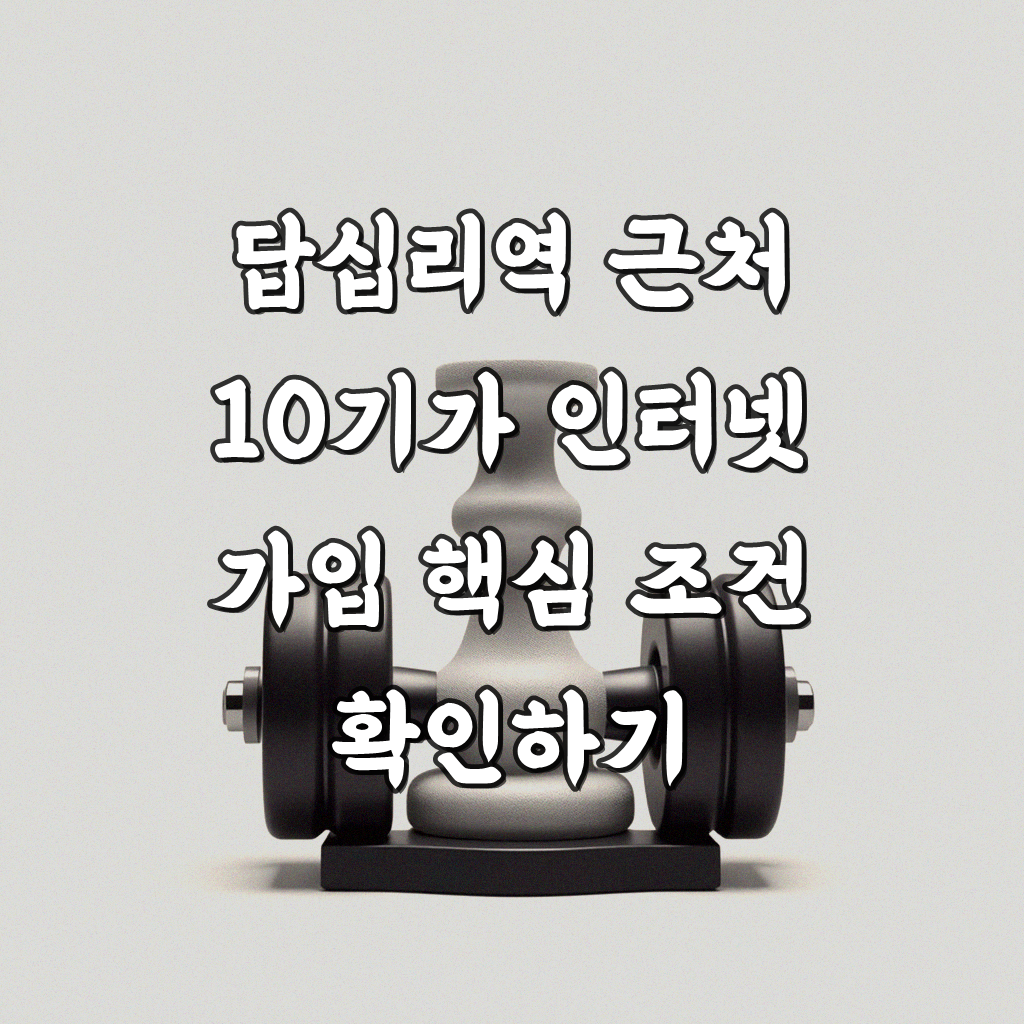 답십리역 근처 10기가 인터넷 가입 비교 시 이것만은 꼭 확인하세요