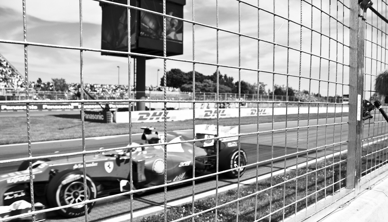 F1 자동차 경기장 자료 사진