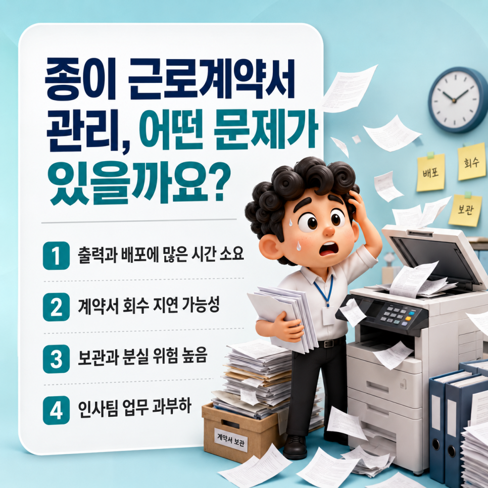 종이 근로계약서 관리의 한계와 분쟁 리스크
