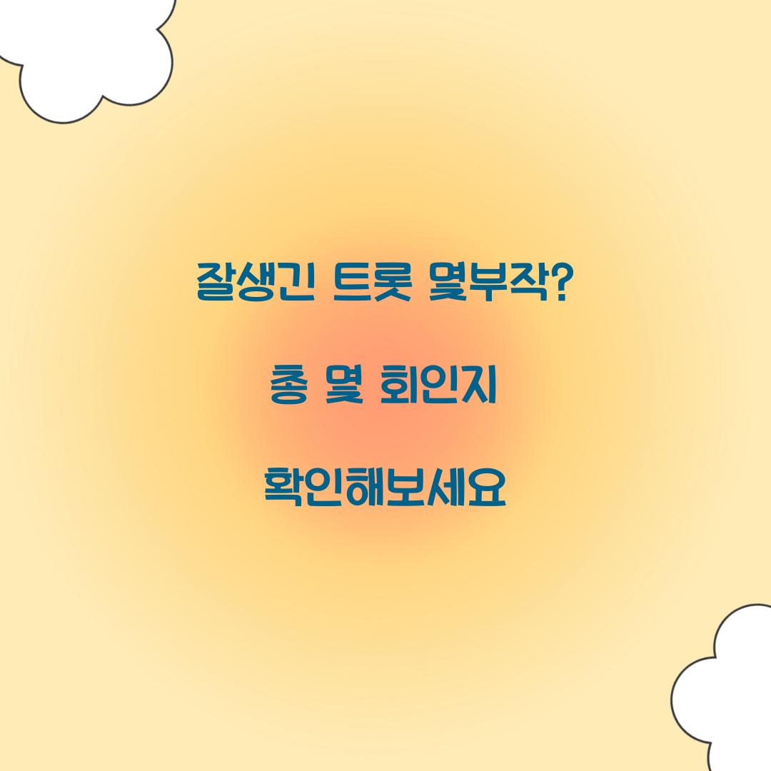 잘생긴 트롯 몇부작