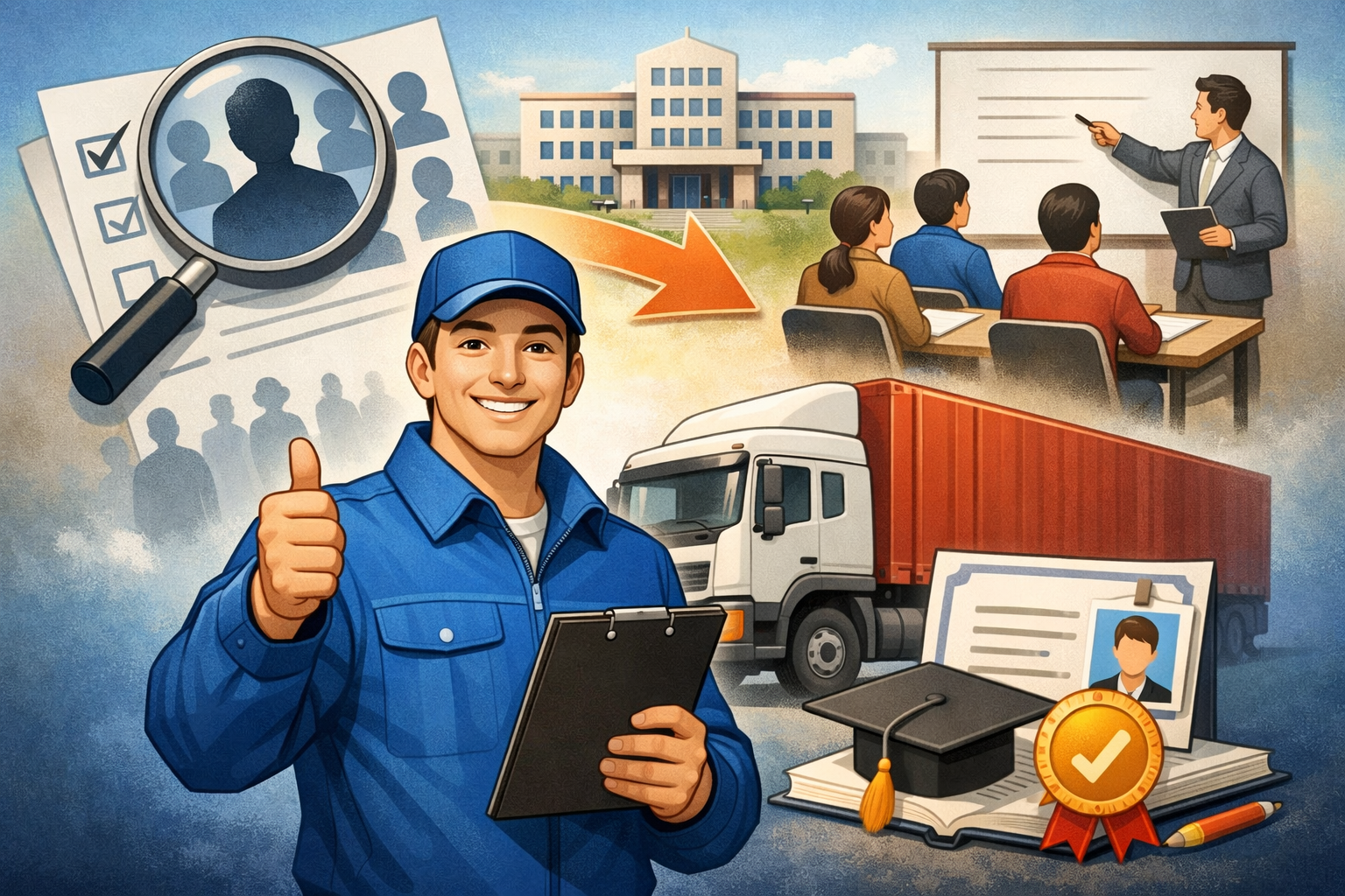 화물운전자 보수교육 신규교육 신청방법 총정리｜대상자 조회부터 이수증까지 관련 사진