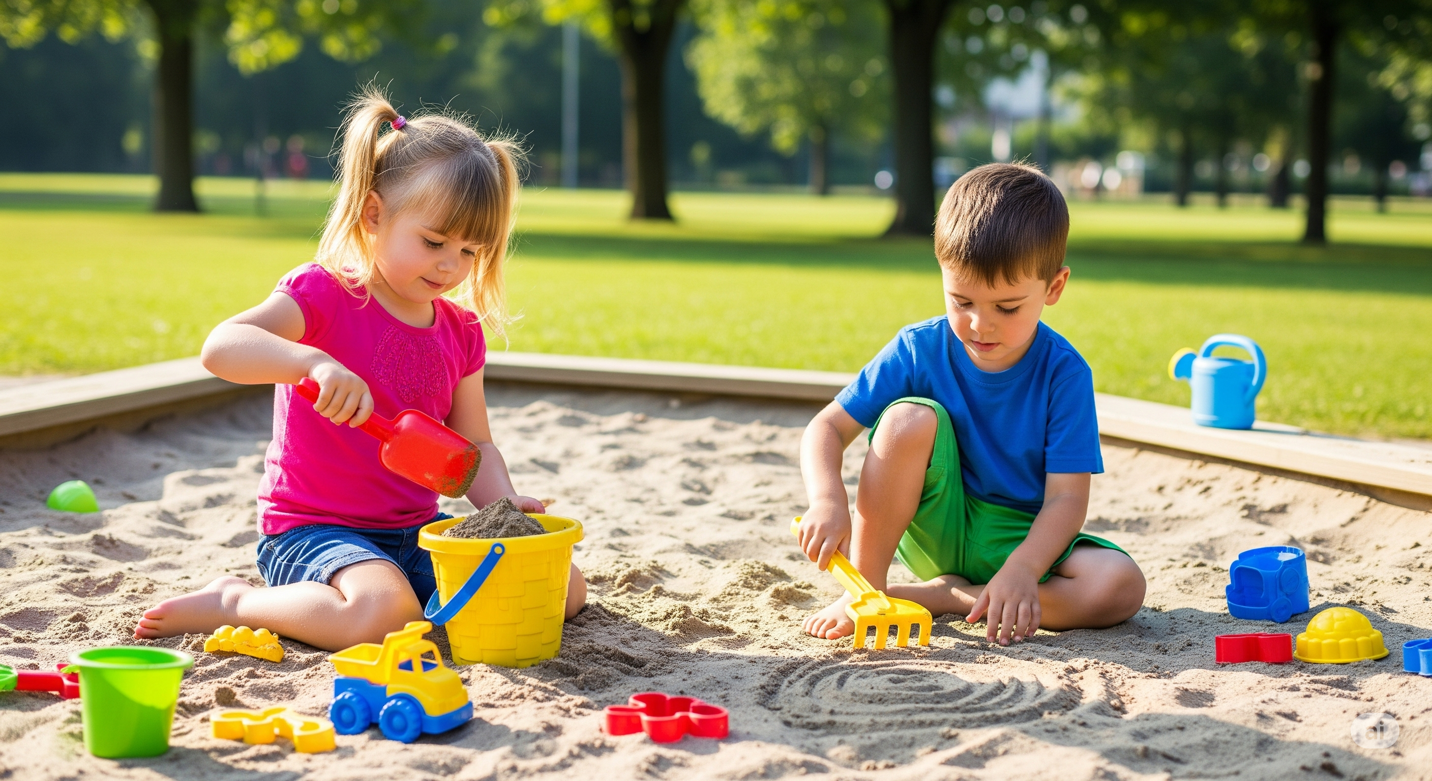 교구로 놀이를 하고 있는 아이들 이미지