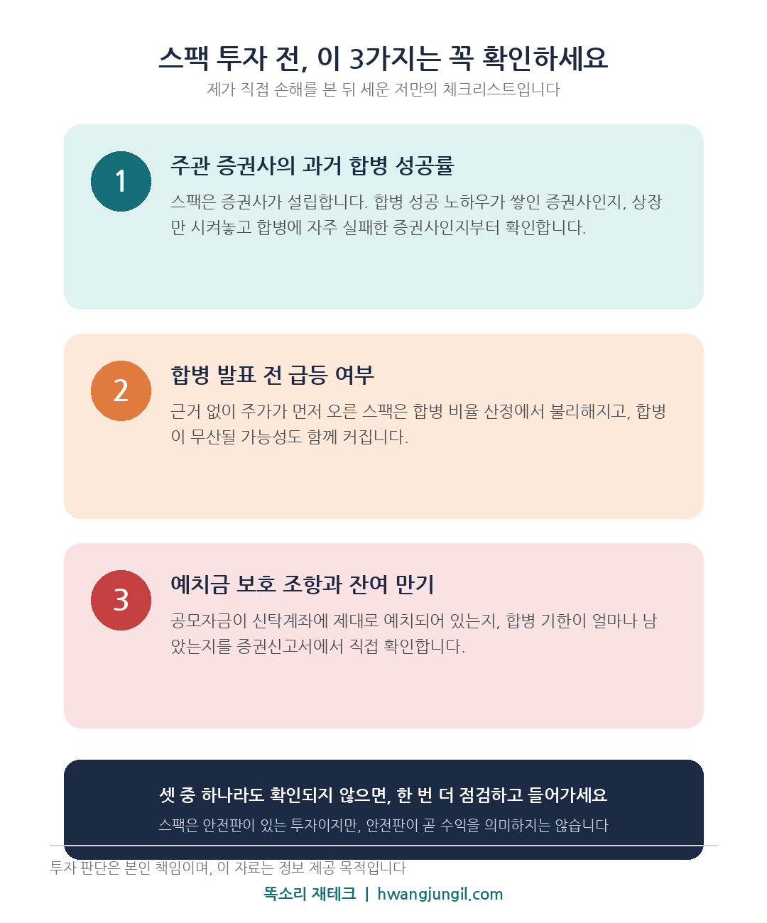 스팩 체크리스트