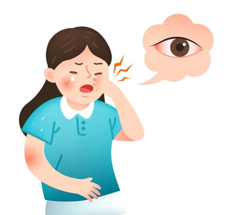 눈꼽이 자주 끼고 눈물이 많이 나는 이미지