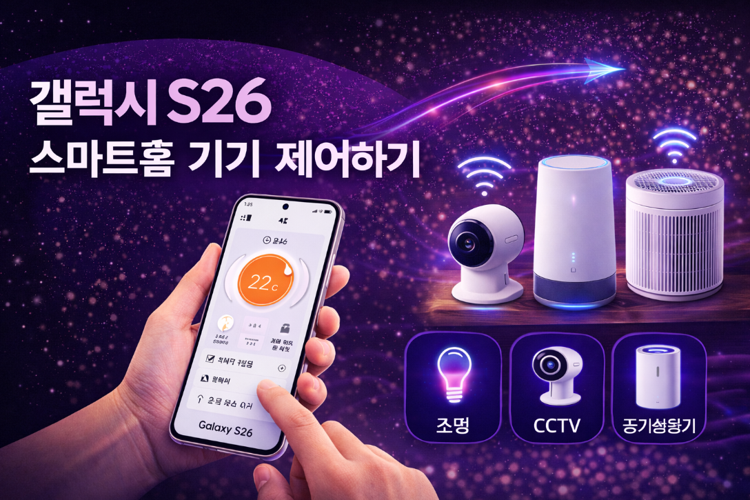 갤럭시 S26 스마트홈 기기 제어 방법 이미지