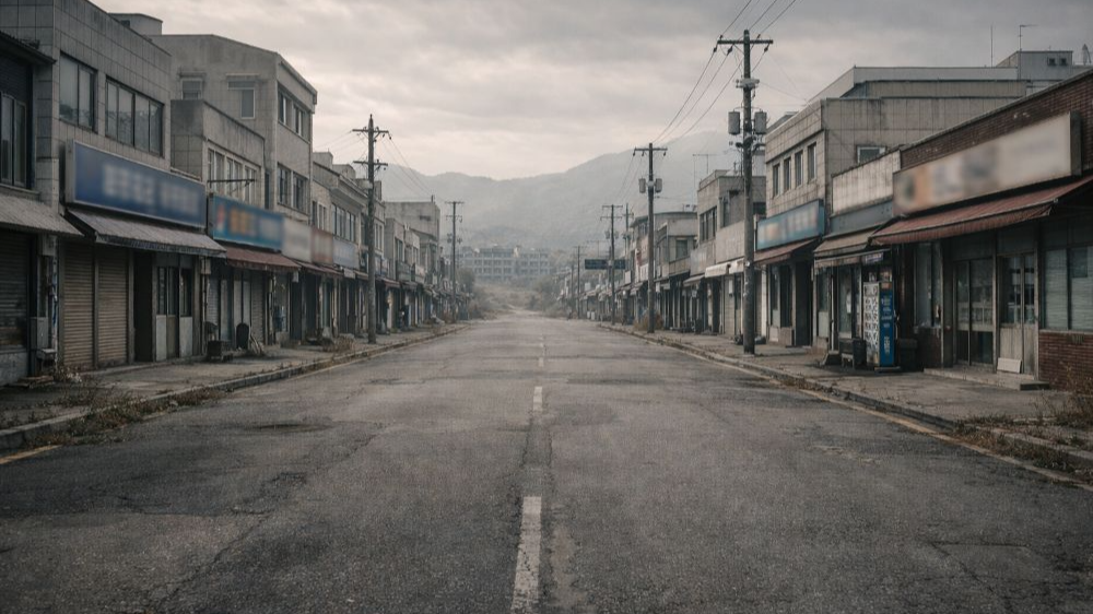 인구 소멸로 황량해진 지방 도시