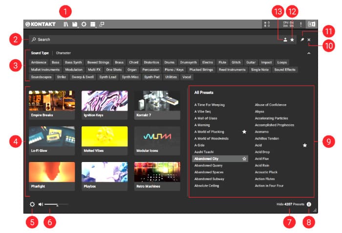 라이브러리 브라우저 : 인터페이스