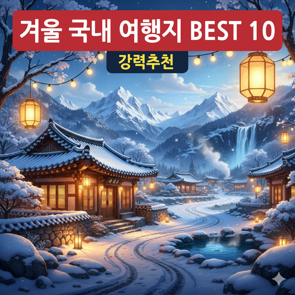 겨울 국내 여행지 BEST 10 - 눈꽃·온천·겨울 바다를 한 번에