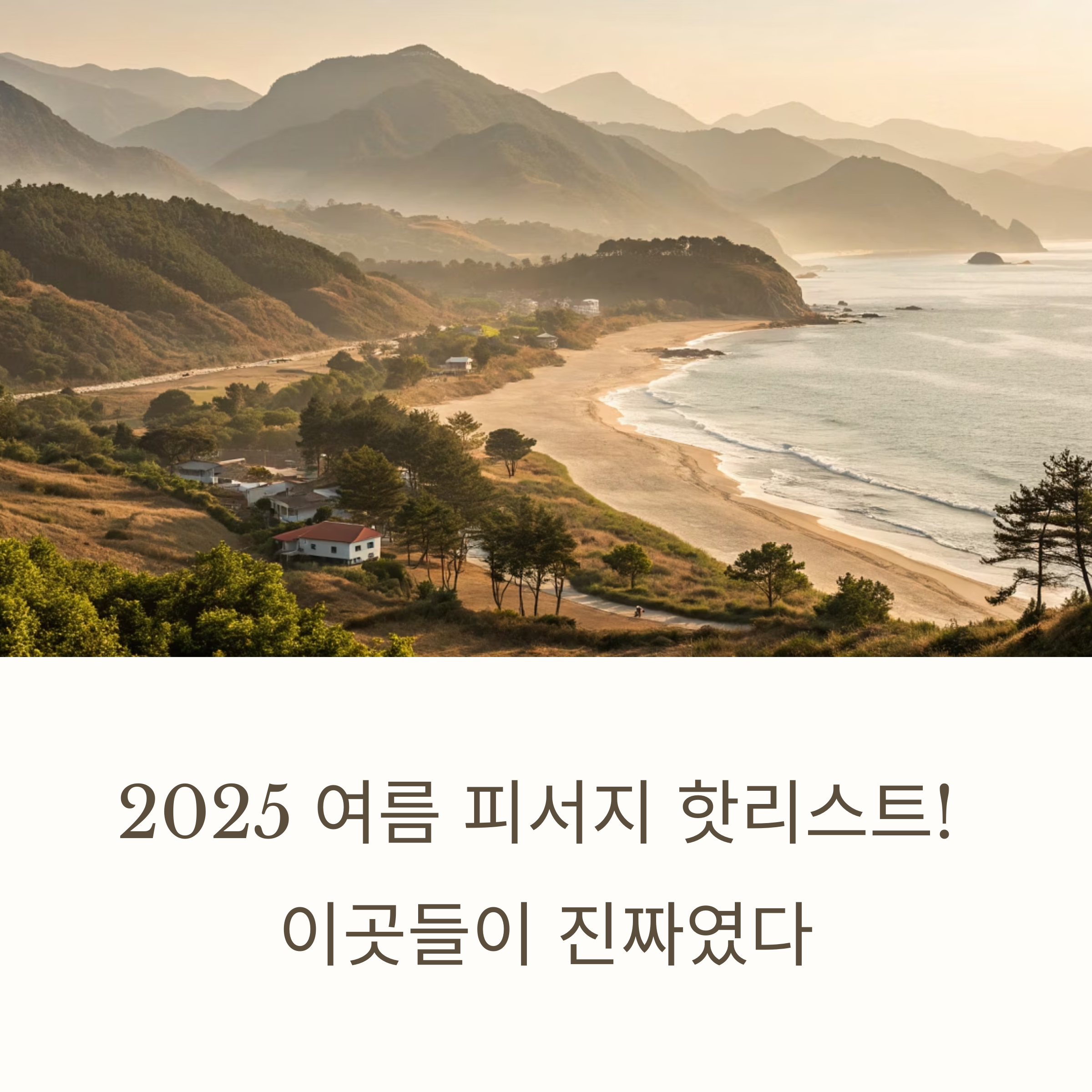 2025 여름 피서지 핫리스트! 이곳들이 진짜였다