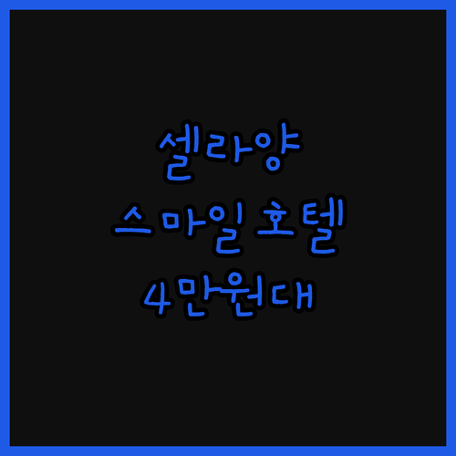 셀라양 포인트 '스마일 호텔' 4만원