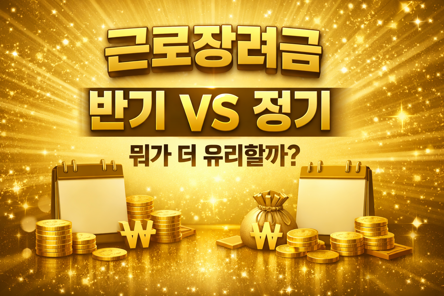 근로장려금 반기 vs 정기 차이 비교 총정리 EITC 신청방법 선택 기준 설명 이미지